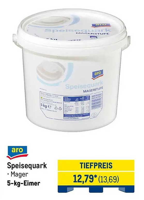 Speisequark Magerstufe 5-kg-Eimer