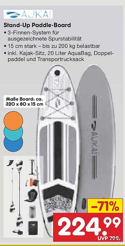 Stand-Up Paddle-Board - 71% Rabatt auf UVP 799€