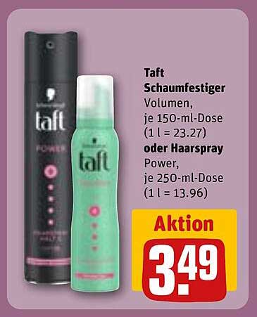 Taft Schaumfestiger Volumen oder Haarspray Power - Aktion!