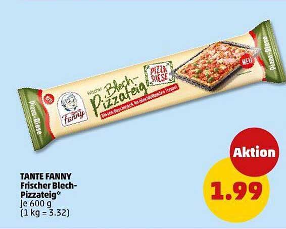 TANTE FANNY Frischer Blech-Pizzateig 600 g
