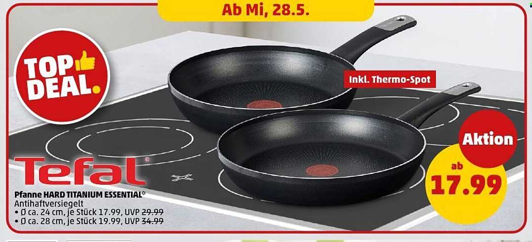 Tefal Pfanne HARD TITANIUM ESSENTIAL* 24 cm und 28 cm