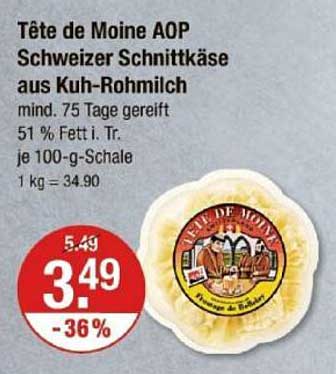 Tête de Moine AOP Schweizer Schnittkäse aus Kuh-Rohmilch