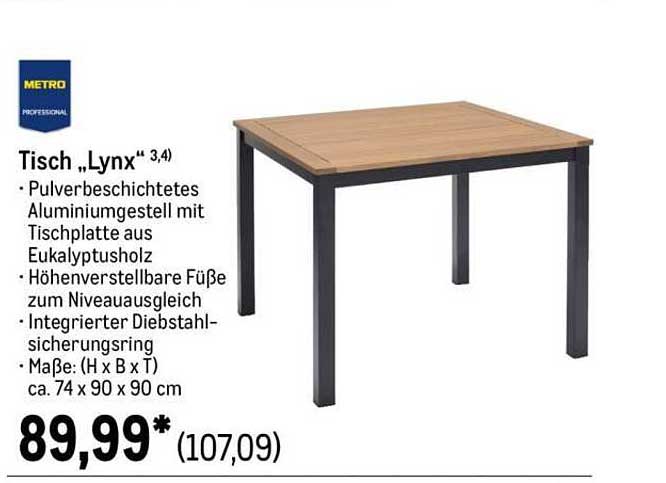 Tisch „Lynx“ 3,4