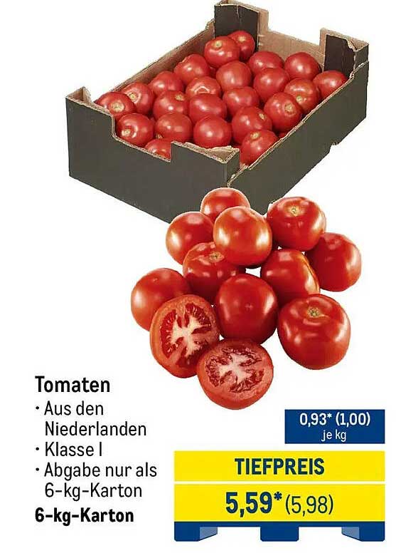 Tomaten, 6-kg-Karton - Aus den Niederlanden