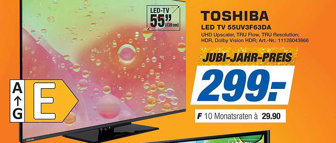 TOSHIBA LED TV 55UVF63DA - 55 Zoll (139 cm) UHD LED-TV