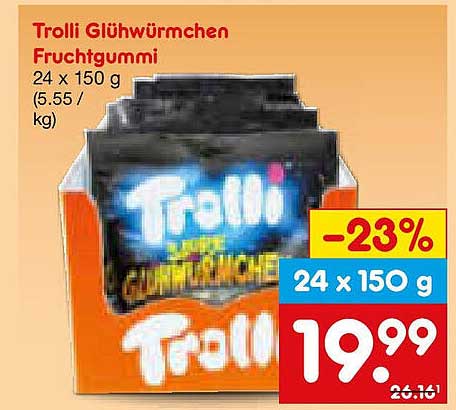 Trolli Glühwürmchen Fruchtgummi 24 x 150 g
