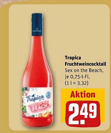 Tropica Fruchtweincocktail Sex on the Beach, je 0,75-l-Fl.
