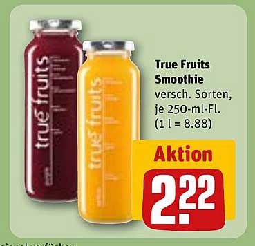 True Fruits Smoothie – Verschiedene Sorten, je 250-ml-Flasche