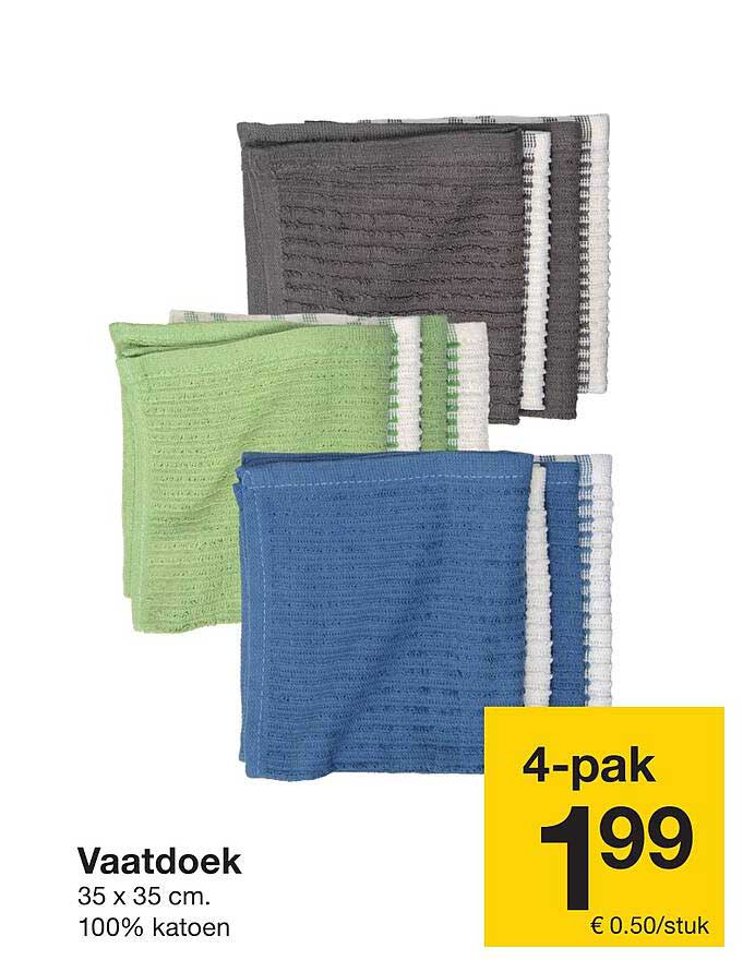 Vaatdoek 4-Pak - Ideal für den täglichen Gebrauch