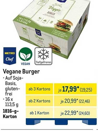 Vegane Burger von METRO Chef – Auf Soja-Basis und glutenfrei