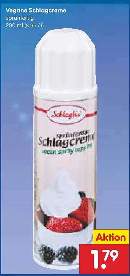 Vegane Schlagcreme sprühfertig 200 ml