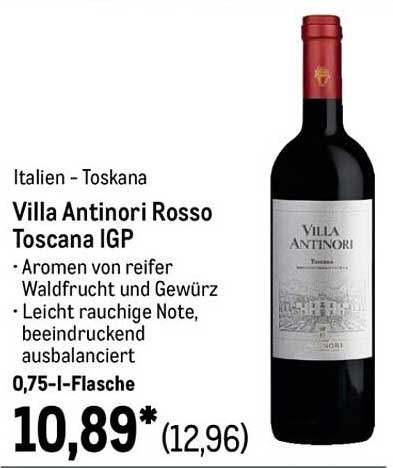 Villa Antinori Rosso Toscana IGP - 0,75 l-Flasche