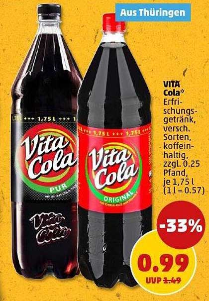 Vita Cola Erfrischungsgetränk 1,75 l