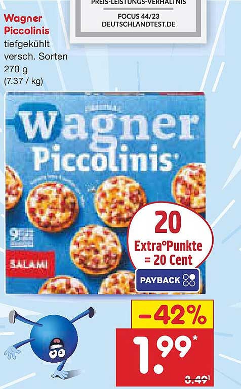 Wagner Piccolinis tiefgekühlt - versch. Sorten 270 g