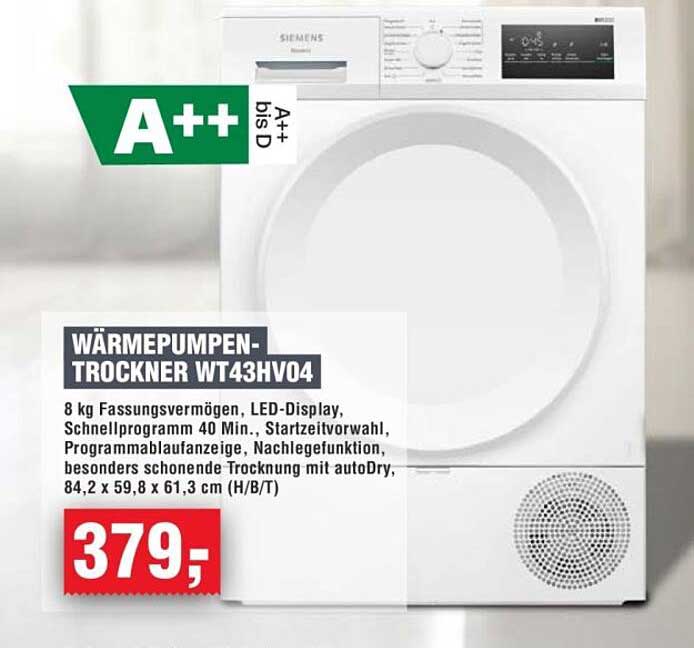 WÄRMEPUMPEN-TROCKNER WT43HV04