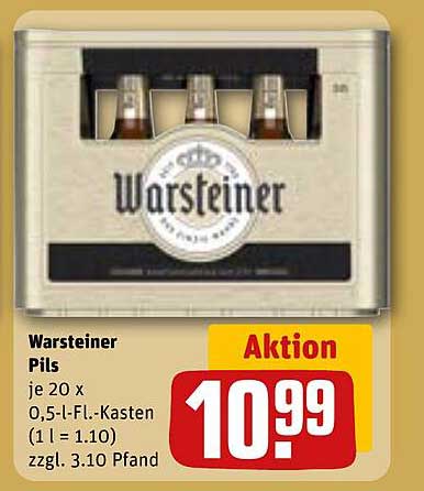 Warsteiner Pils 20 x 0,5 l-Fl.-Kasten