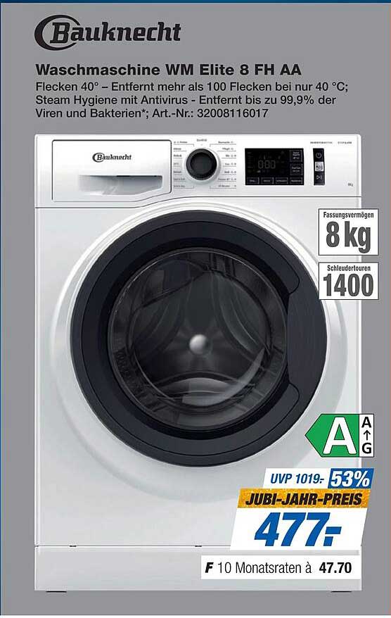 Waschmaschine WM Elite 8 FH AA von Bauknecht