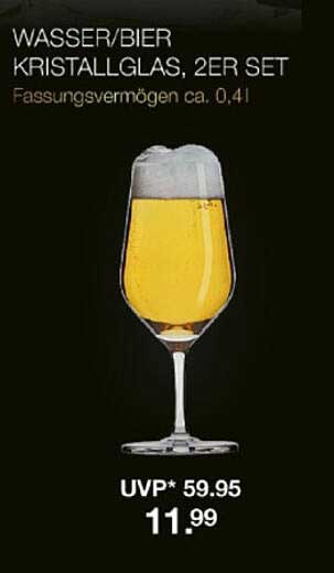 WASSER/BIER KRISTALLGLAS, 2ER SET