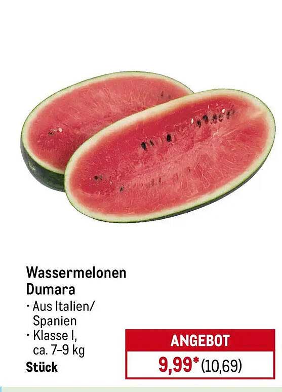 Wassermelonen Dumara aus Italien/Spanien, 7-9 kg