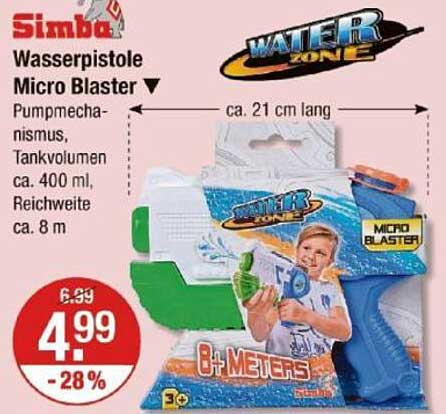 Wasserpistole Micro Blaster - 28% gespart!