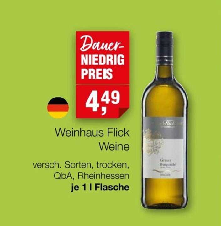 Weinhause Flick Weine - Verschiedene Sorten, trocken, QbA, Rheinhessen