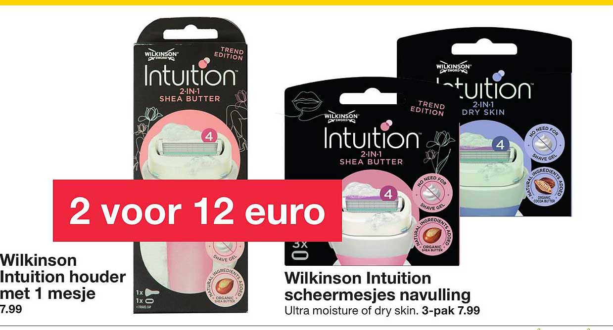 Wilkinson Intuition 2-in-1 Shea Butter Halter mit 1 Klinge