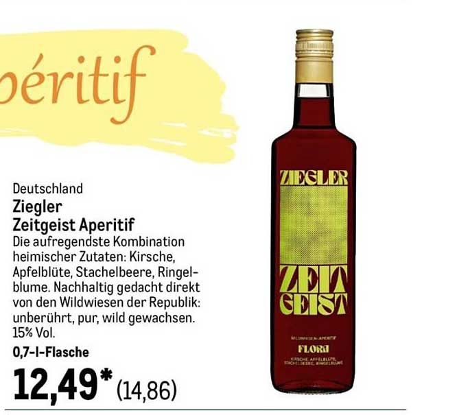 Ziegler Zeitgeist Aperitif 0,7 l-Flasche