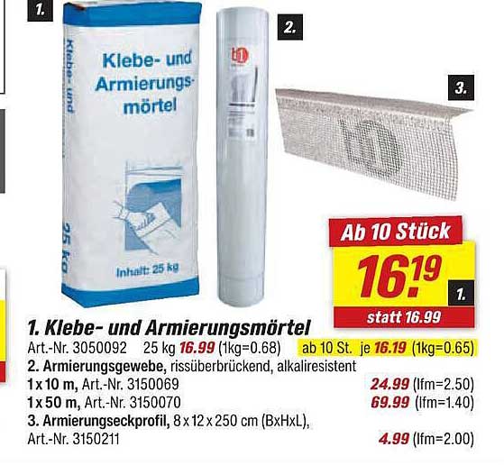 Klebe- Und Armierungsmörtel Angebot bei toom Baumarkt - ProspektGuru.de