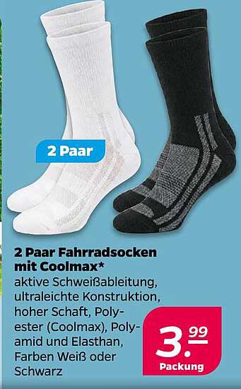 2 Paar Fahrradsocken mit Coolmax*