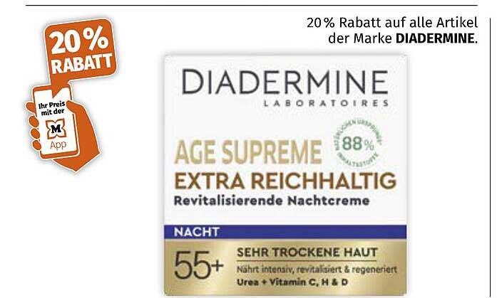 20 % Rabatt auf alle Artikel der Marke DIADERMINE.
