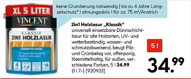 2in1 Holzlasur „Klassik“