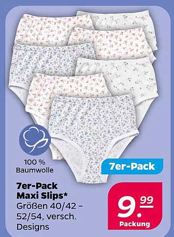 7er-Pack Maxi Slips* Größen 40/42 - 52/54, versch. Designs
