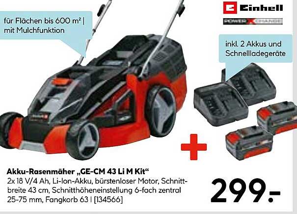 Akku-Rasenmäher „GE-CM 43 Li M Kit“