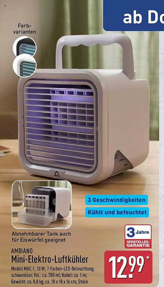 AMBIANO Mini-Elektro-Luftkühler