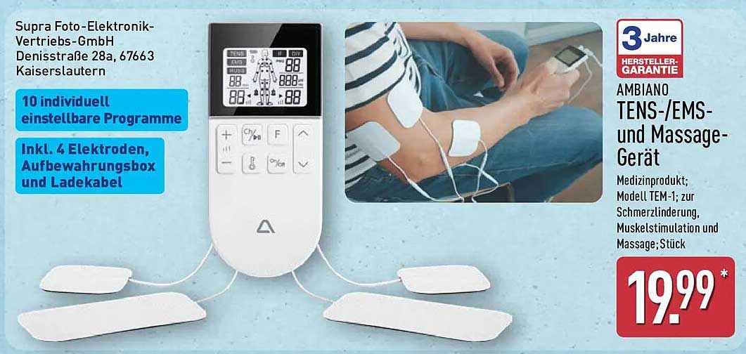 AMBIANO TENS-/EMS- und Massage-Gerät