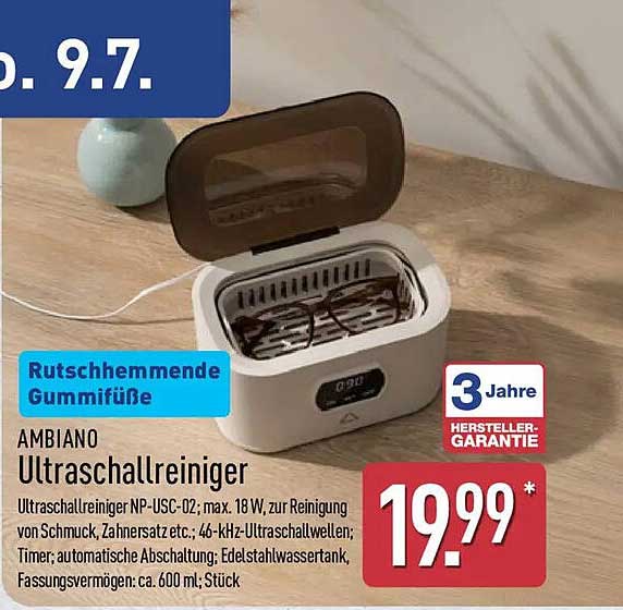 AMBIANO Ultraschallreiniger