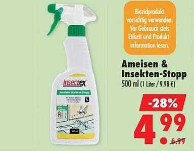 Ameisen & Insekten-Stopp 500 ml (1 Liter / 9,98 €)