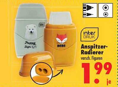Anspitzer-Radierer versch. Figuren