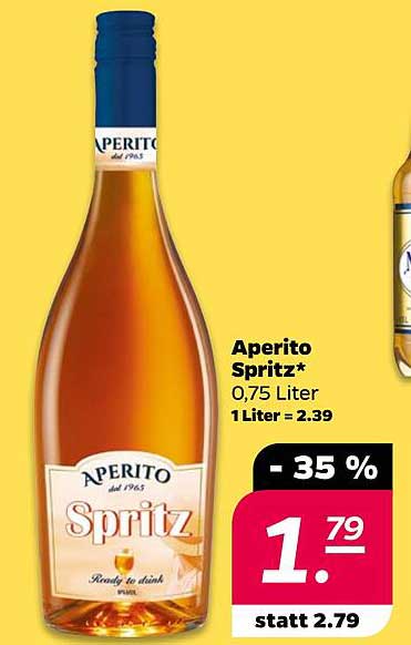 Aperito Spritz* 0,75 Liter 1Liter = 2.39
