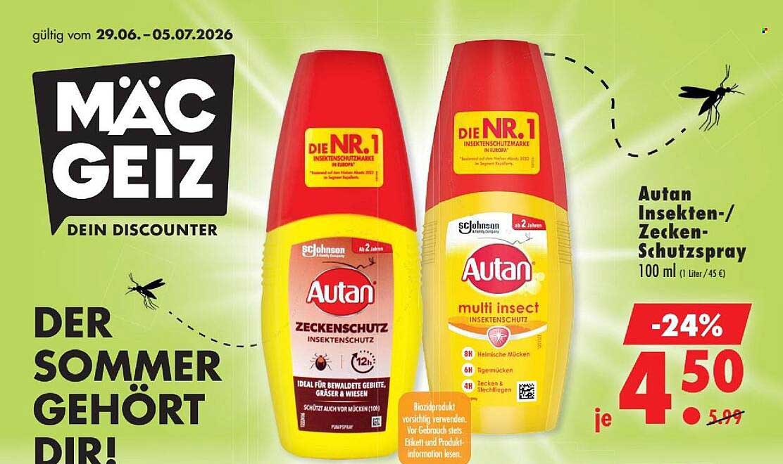 Autan Insekten-/Zecken-/Schutzspray