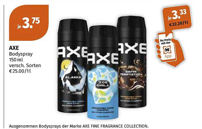 AXE Bodyspray 150 ml versch. Sorten