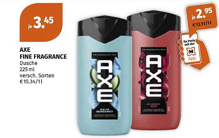 AXE FINE FRAGRANCE Dusche 225 ml vers. Sorten