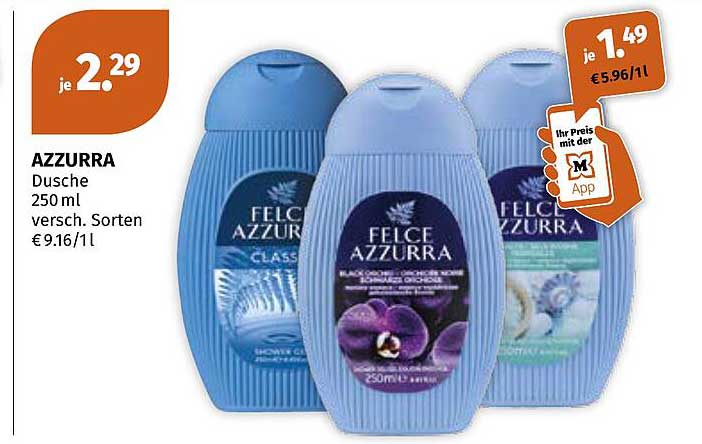 AZZURRA Dusche 250 ml versch. Sorten