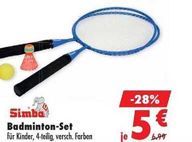 Badminton-Set für Kinder, 4-teilig, vers. Farben