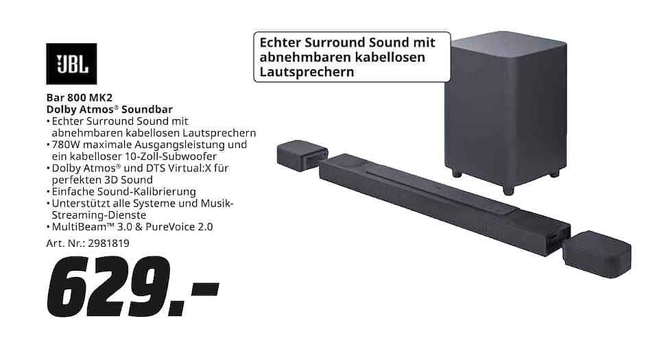Bar 800 MK2 Dolby Atmos® Soundbar