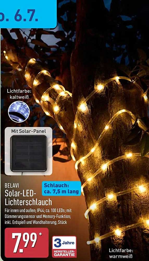 BELAVI Solar-LED-Lichterschlauch