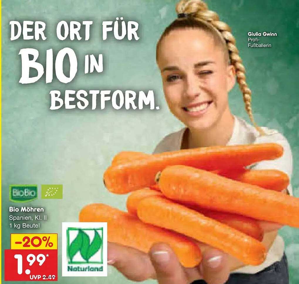 Bio Möhren Spanien, Kl. II 1 kg Beutel