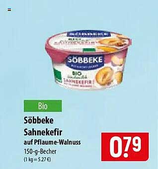 Bio SÖBBEKE Sahnekefir auf Pflaume-Walnuss