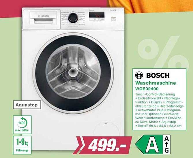 BOSCH Waschmaschine WGE02490