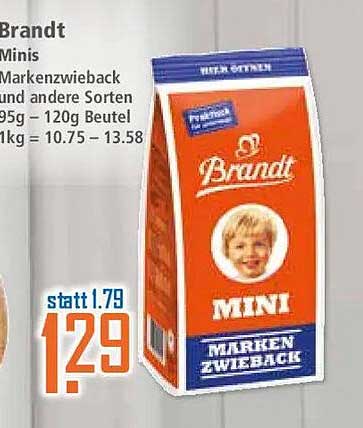 Brandt Minis Markenzwieback und andere Sorten 95g – 120g Beutel